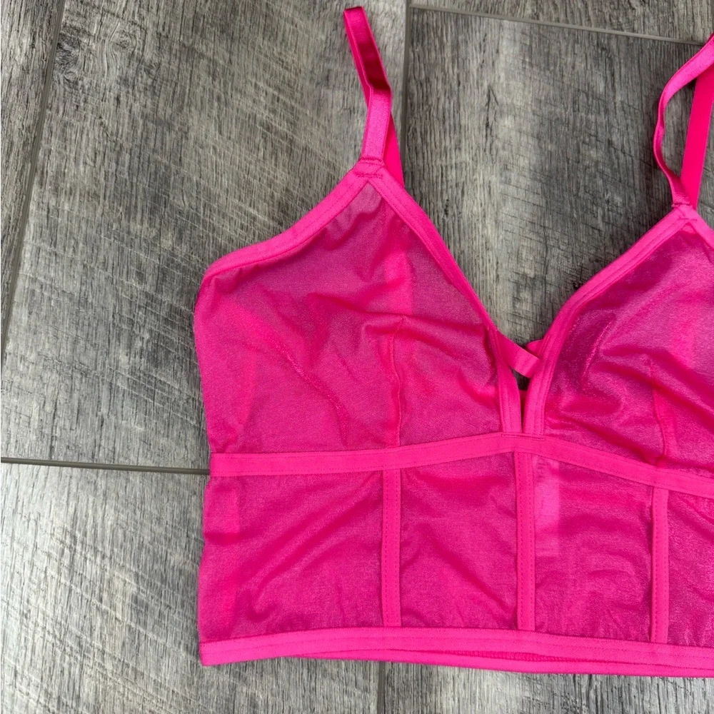 Auden Dark Pink Mesh‎ Bralette